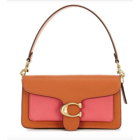 Coach Handbags - NWT Coach Tabby Fold Colorblock Shoulder Bag - watermelon multi / brass  $395